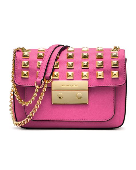 michael michael kors small sloan studded shoulder bag price|michael kors handbags small tote.